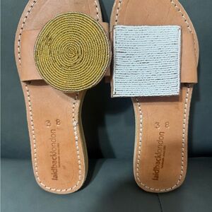 Laidback London Crey Mismatch Sandals Size 38